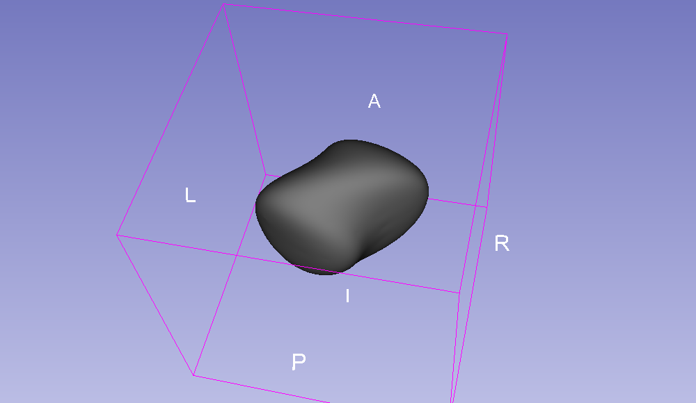 Output of the performance test, a deformed sphere