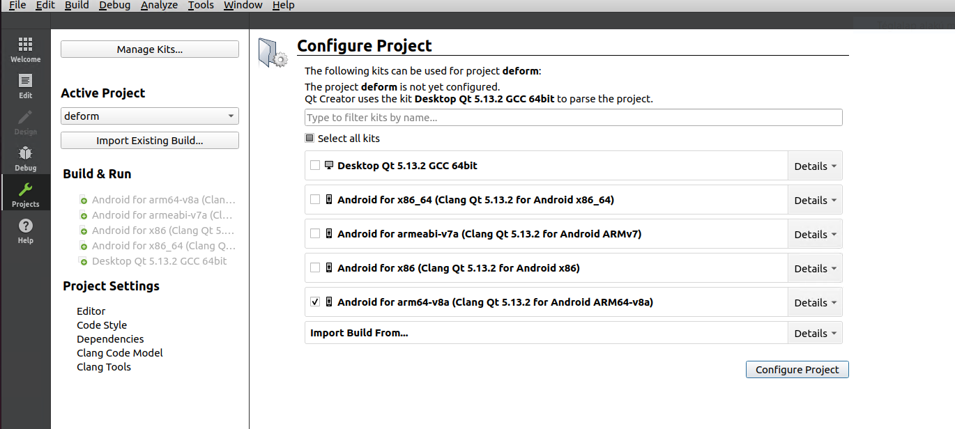The configure stage